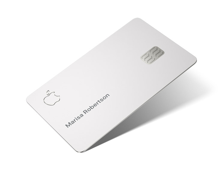 Front of Apple Card, titanium finish