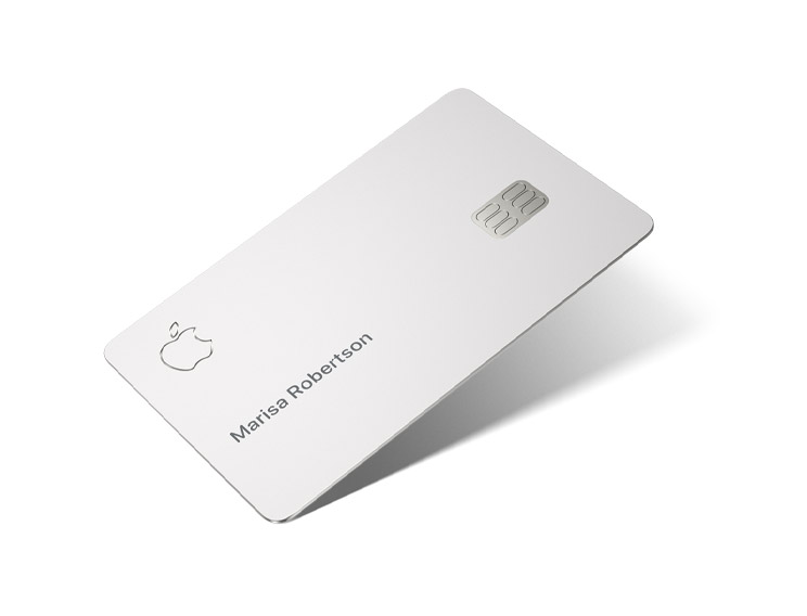 Front of Apple Card, titanium finish